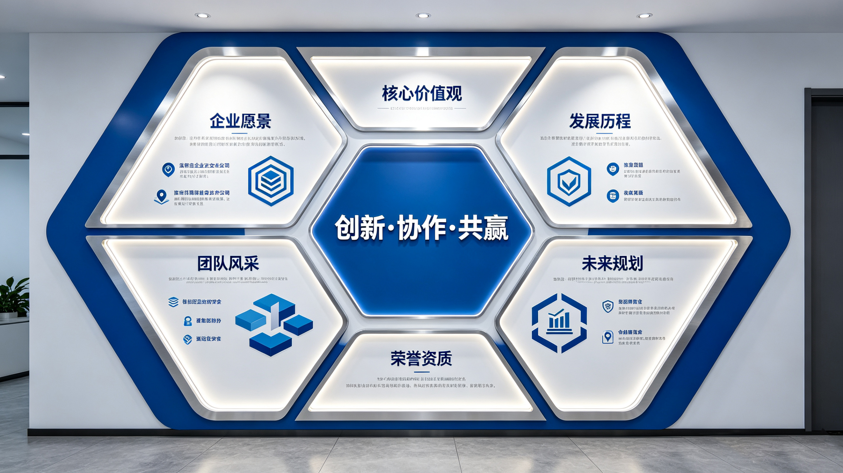 中方企业文化墙六边形避坑指南（新手常犯5个错误）